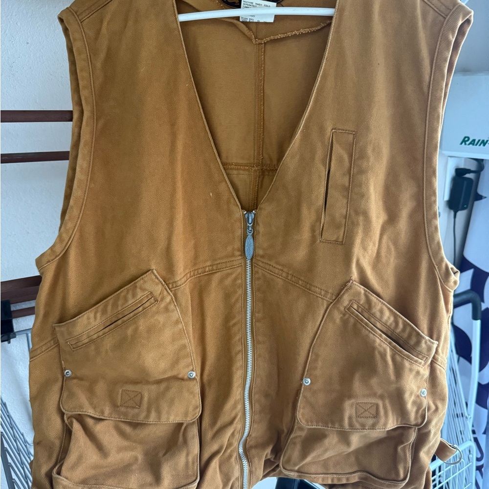 Brown Umen Utility Vest with Pockets